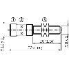 DPI M08 PNP NF P2mm noyé lg52(28)mm Laiton 10-30Vdc / M12 4P