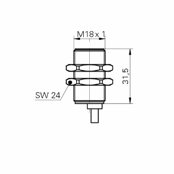 DPI M18 ANA 1-9Vdc P2-5mm noyé 32mm Laiton 15-30Vdc / Câble 2m PVC-Lire la description