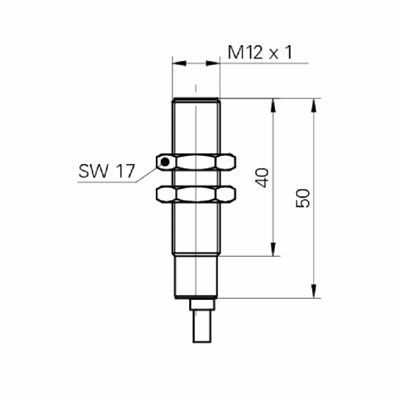 DPI M12 ANA 1-9Vdc P1-2mm noyé lg50(40)mm 14-30Vdc / Câble 2m DPI M12 ANA 1-9Vdc P1-2mm noyé lg50(40)mm 14-30Vdc / Câble 2m-Lire la description