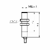 DPI M12 ANA 1-9Vdc P1-2mm noyé lg50(40)mm 14-30Vdc / Câble 2m