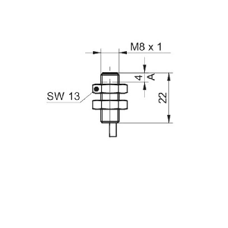 DPI M08 ANA 0-10Vdc P0-3mm quasi-noyé lg22mm 12-36Vdc / Câble 2m-Lire la description