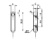 DPI Rect. NPN NO P2mm noyé 8x8x40mm 10-30Vdc / Câble 2m