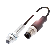 DPI M08 2 fils DC NO P2mm noyé lg40mm Laiton / M12 4P+C0.3m