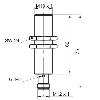 DPI M18 NPN NO P8mm quasi-noyé lg75mm Laiton 10-30Vdc / M12 4P