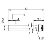 DPI D6.5 PNP NO P4mm quasi-noyé lg60(48.5)mm Inox 10-30Vdc / M08 3P
