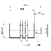 DPI M30 PNP NO P10mm noyé lg65(50,5)mm Laiton 10-30Vdc / M12 4P