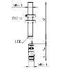 DPI M08 NPN NO P2mm noyé lg50mm 10-30Vdc / M08 3P+C0.2m
