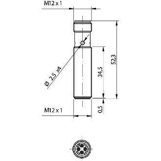 DPI M12 NPN NO+NF M12 Plug noyé LD-Lire la description