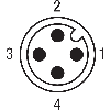 DPI M18 PNP NO P8mm non noyé / M12 4P+C0.45m