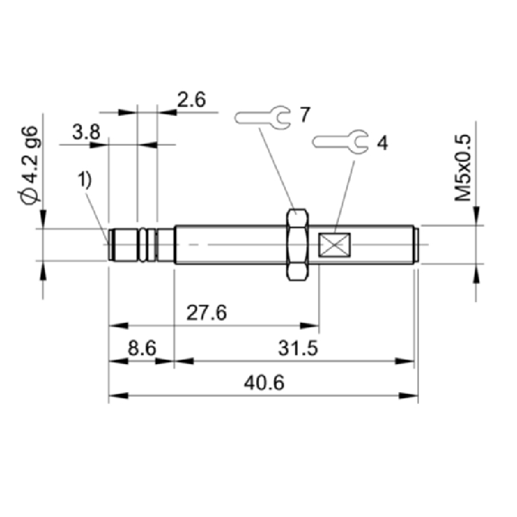 DPI HP M05 PNP NO P1mm lg40.5(31.5)mm Inox 500bar / M05 4P DPI HP M05 PNP NO P1mm lg40.5(31.5)mm Inox 500bar / M05 4P-Lire la description