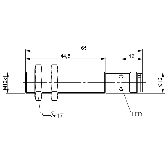 DPI M12 PNP/NPN NO/NF P4mm quasi-noyé Inox WD / M12 4P-Lire la description