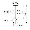 DPI M18 PNP NO P10mm non noyé lg60(45)mm Laiton 6-36Vdc / M12 5P