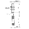 DPI M08 NPN NF P2mm noyé lg30mm 10-30Vdc / M08 3P+C0.2m