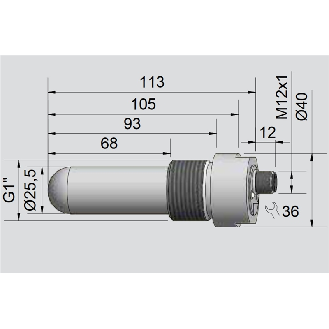 DPC D26/G1 PNP NO+NF P20mm non noyé 113mm PTFE 10-35Vdc / M12 4P-Lire la description