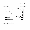DPI Rect. NPN NO P2mm noyé 8x8x35,5mm 10-30Vdc / M08 3P