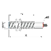 DPI Ex M122 fils AC NF P2mm noyé lg55(42)mm 20-250Vac / Câble 3m PVC