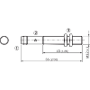 DPI M12 NPN NO P4mm noyé lg65(43)mm Laiton 10-30Vdc / M12 4P