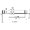 DPI M12 PNP NF P4mm non noyé lg65(43)mm Laiton 10-30Vdc / M12 4P