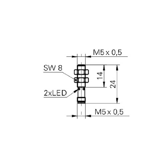DPI M05 PNP NF P1.6mm noyé lg24(14)mm 10-30Vdc / M05 4P-Lire la description