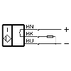 DPI Rect. PNP NO P1,5mm 5x5x25mm Inox 10-30Vdc / M08 3P+C0.3m