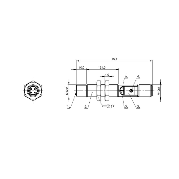 DPC M12 PNP NO P8mm non noyé Pot. lg75(31)mm 10-30VDC Plast. / M12 4P DPC M12 PNP NO P8mm non noyé Pot. lg75(31)mm 10-30VDC Plast. / M12 4P-Lire la description