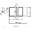 DPI M30 PNP NO P15mm non noyé lg70(41)mm Laiton 10-30Vdc / Câble 10m