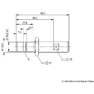 DPI HP M12 PNP NO P1,5mm noyé lg56mm Inox 10-30Vdc / M12 4P-Lire la description