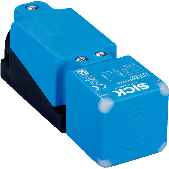DPI Rect. NPN NO+NF P20mm noyé 40x40x118mm Plast. 10-30Vdc / Bornes-Lire la description