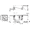 DPI Rect. NPN NO+NF P20mm noyé 40x40x118mm Plast. 10-30Vdc / Bornes