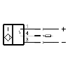 DPI M12 PNP NO P2mm noyé lg50(30)mm Laiton 10-30Vdc IP68 / M12 4P