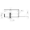 DPI M12 PNP NF P4mm noyé lg50mm Inox 10-30Vdc IP68 / Câble 3m PUR
