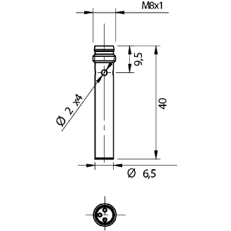 DPI D6,5 PNP NO P1,5mm noyé / M08 3P-Lire la description