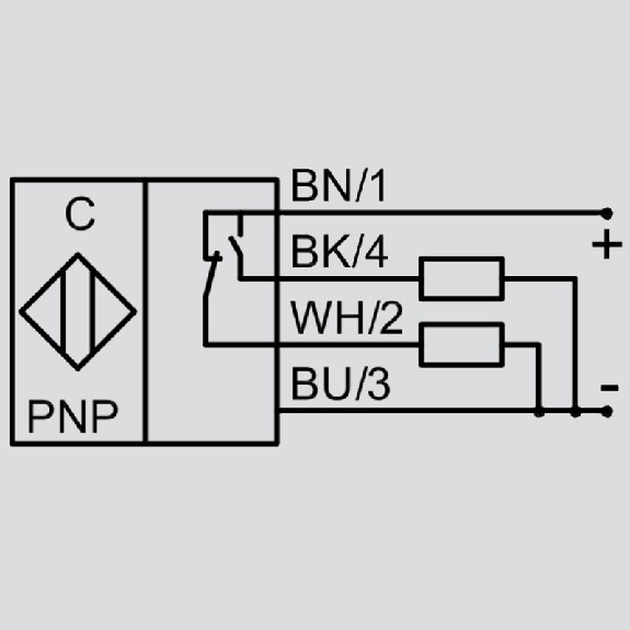 DPC M18 PNP NO+NF P5mm noyé 83(55)mm Inox 12-30Vdc / M12 4P-Lire la description