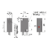 DPI Rect. PNP NO P2mm noyé 10x28x16mm Plast. 6-30Vdc / Câble 2m