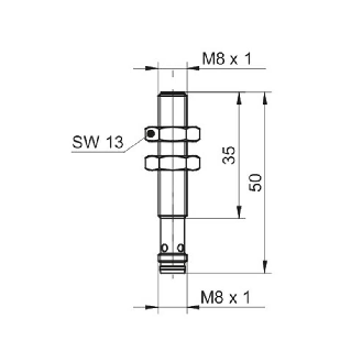 DPI M08 2 fils NAMUR ATEX P1,5mm noyé lg50(35)mm 5-30Vdc / M08 3P-Lire la description