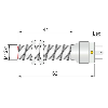 DPI M12 PNP NO P2mm noyé lg62(45)mm Laiton 10-30Vdc / Conn. K