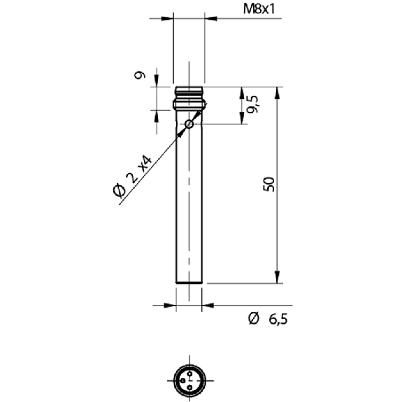 DPI D6,5 NPN NO P1,5mm noyé 50mm 10-30Vdc / M08 3P DPI D6,5 NPN NO P1,5mm noyé 50mm 10-30Vdc / M08 3P-Lire la description