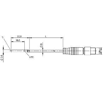 DPI D03 PNP NO P1mm noyé lg22mm Inox 10-30Vdc / M08 3P+C0.3m-Lire la description
