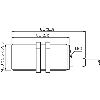 DPC M30 NPN NO+NF P3-16mm noyé Pot. Plast. 10-36Vdc / Câble 2m