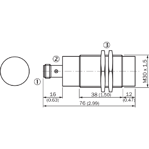 DPI M30 PNP NO P20mm non noyé 76(38)mm Laiton 10-30Vdc / M12 4P DPI M30 PNP NO P20mm non noyé 76(38)mm Laiton 10-30Vdc / M12 4P-Lire la description
