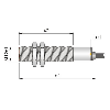 DPI M12 PNP NF P2mm noyé lg60(42)mm Laiton 10-30Vdc / Câble 2m