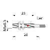 DPI M05 PNP NO P0,8mm noyé lg28(23)mm Inox 6-30Vdc / Câble 2m PUR/TPE