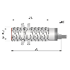 DPI Ex M18 2 fils DC NO P5mm noyé 65(48)mm / Câble 3m PVC