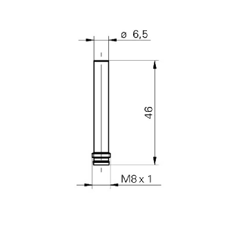 DPI D6,5 ANA 0-10mA P0-3mm quasi-noyé lg46mm 6-36Vdc / M08 3P-Lire la description
