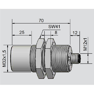 DPC M32 PNP NO+NF P20mm non noyé 70(45)mm 10-35Vdc / M12 4P-Lire la description