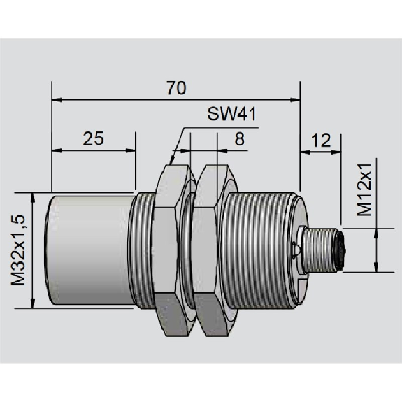 DPC M32 PNP NO+NF P20mm non noyé 70(45)mm 10-35Vdc / M12 4P DPC M32 PNP NO+NF P20mm non noyé 70(45)mm 10-35Vdc / M12 4P-Lire la description