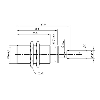 DPI HT M30 NPN NO+NF P10mm noyé lg87mm +120°C / Câble 2m silicone