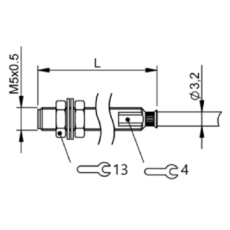 DPI HT M05 PNP NO P0,8mm noyé Inox 0-135°C 10bar / Câble 2m silicone-Lire la description