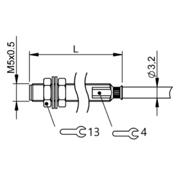 DPI HT M05 PNP NO P0,8mm noyé Inox 0-135°C 10bar / Câble 2m silicone-Lire la description