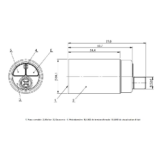 DPC D34 PNP NO P15mm noyé / M12 4P-Lire la description